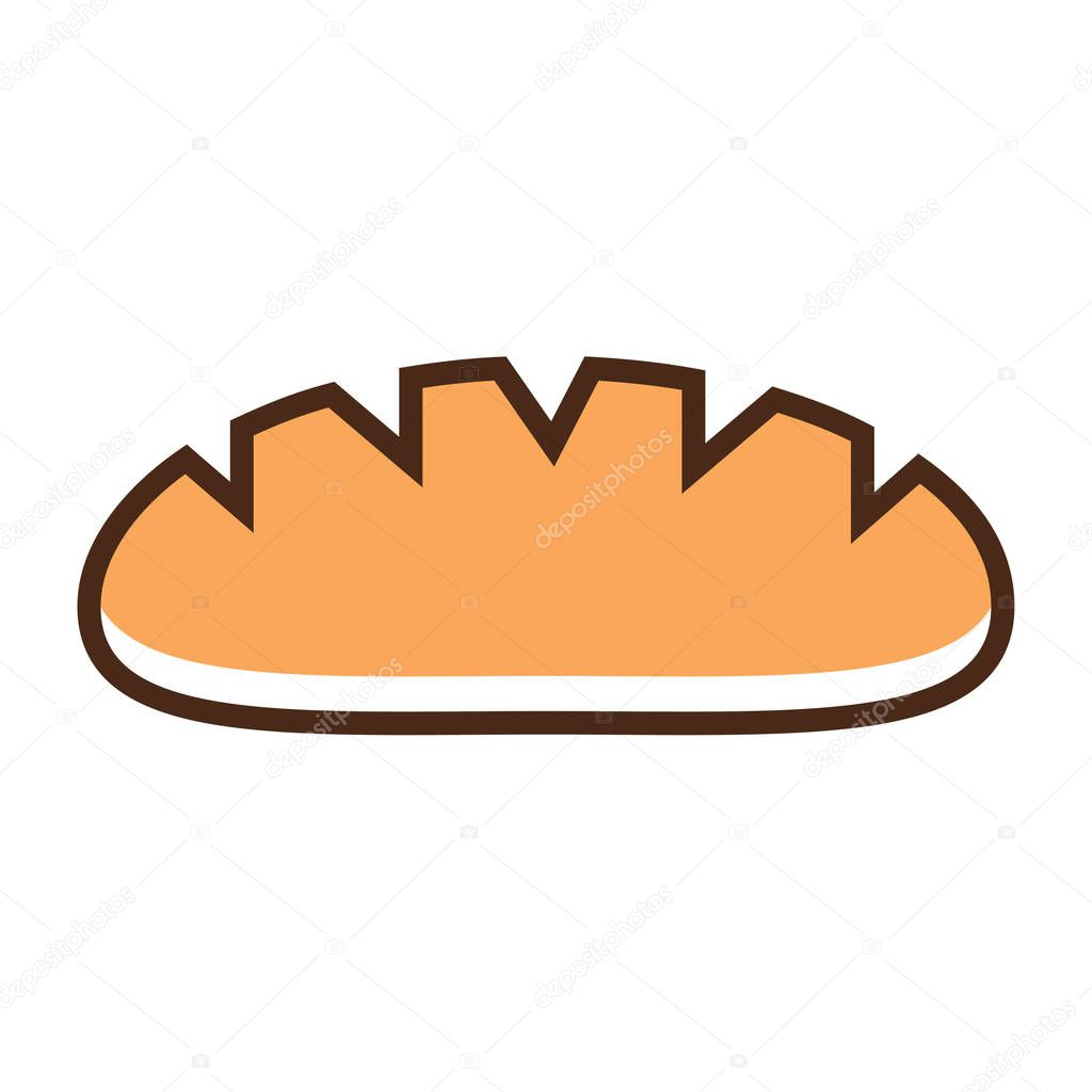 Color icon bread. Simple vector illustration with ability to change.