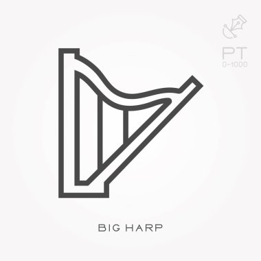 Çizgi simgesi büyük arp