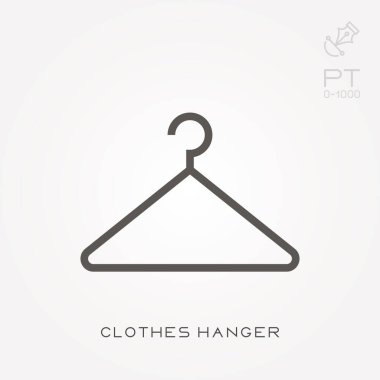 Satır simgesi elbise askısı