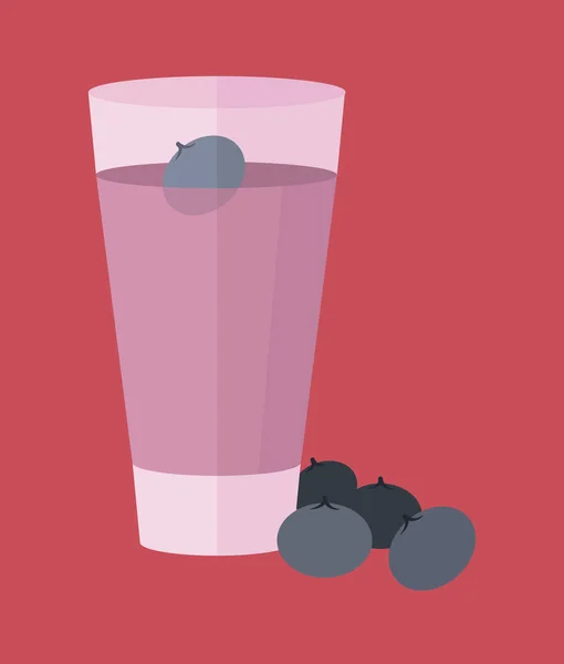 Cocktail aux baies fraîches — Image vectorielle
