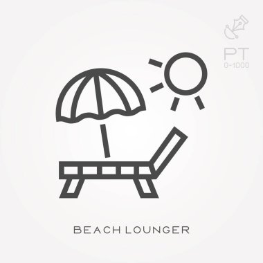 Hat simgesi plaj gezgini