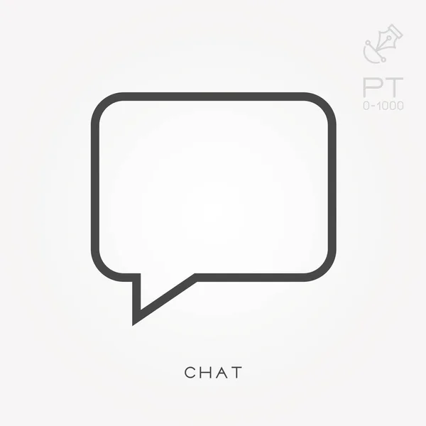 Line icon chat. Simple vector illustration with ability to change. — 图库矢量图片