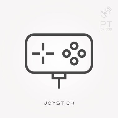 Hat simgesi joystick. Değiştirme yeteneği olan basit vektör illüstrasyonu.