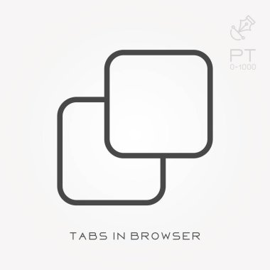 Tarayıcıdaki satır simgesi sekmeleri