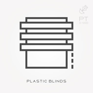 Satır simgesi plastik panjurları
