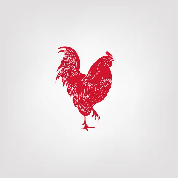 Vector image of an cock on white background — Stock Vector