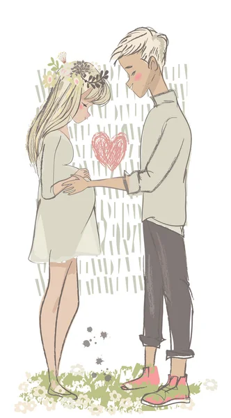 Couple Embarazo Vectores Graficos Imagenes Vectoriales Depositphotos