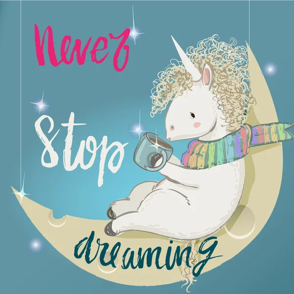 pembe çizgi film fairytale tek boynuzlu at