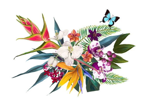 Composición floral exótica — Foto de Stock