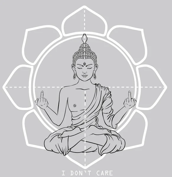 Carte avec Bouddha — Image vectorielle