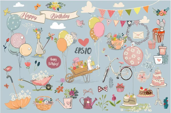 doğum günü güzel öğeleri koleksiyonu