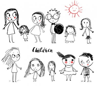 şirin doodle çocuk