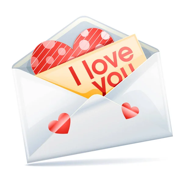 Love Letter Envelope Icon Vector Illustration Isoliert Auf Weißem Hintergrund — Stockvektor