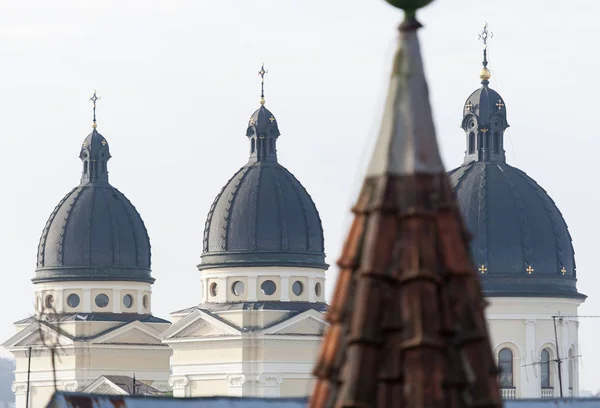 Lviv üst kat penceresinden sıradışı görünümü — Stok fotoğraf