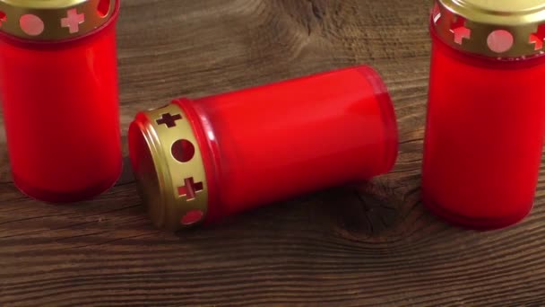 红灯笼和蜡烛 — 图库视频影像