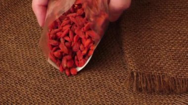 Kırmızı kurutulmuş goji meyveleri ( Likya Barbarum, wolfberry )