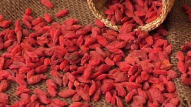 Kırmızı kurutulmuş goji meyveleri ( Likya Barbarum, wolfberry )