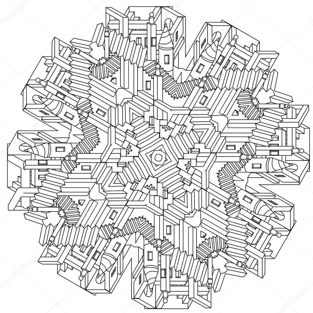 Castello di ornamentale da una fiaba — Vettoriale Stock