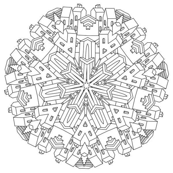 矢量禅宗艺术插画。大纲市 — 图库矢量图片