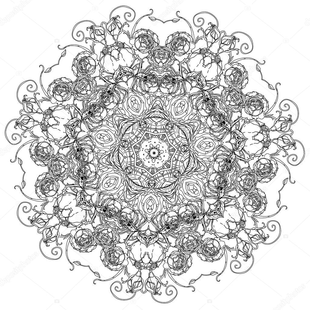 Coloring Book antistress Stil Bild — Stockvektor © mashabr