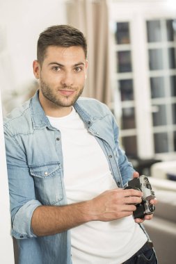 Öğrenci fotoğraf vntage fotoğraf makinesi