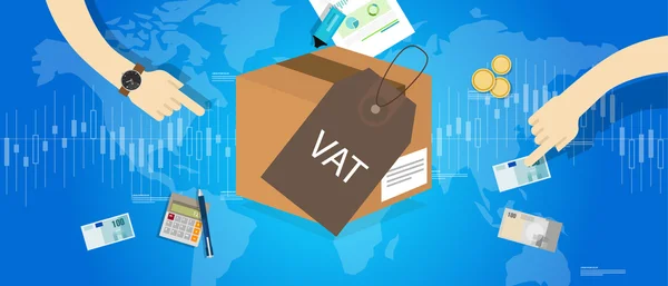 IVA Valor acrescentado Conceito de imposto — Vetor de Stock