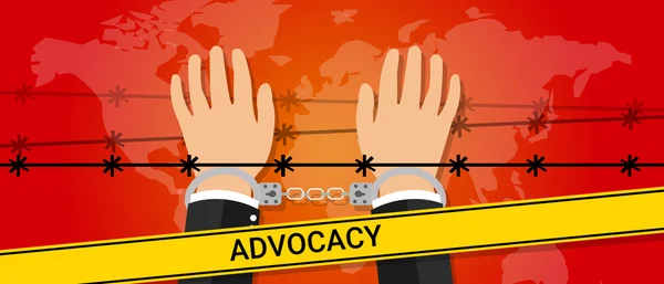 Advocacy aiutare le persone sotto pressione — Vettoriale Stock