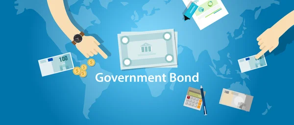 Government bond investment money financial fund — Stockový vektor