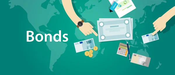 Bonds company corporate funds financing — Διανυσματικό Αρχείο