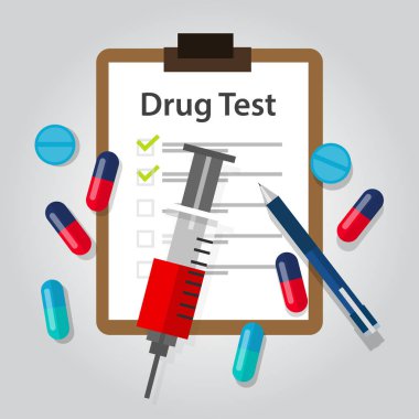 Uyuşturucu testi tıbbi belge rapor ilegal uyuşturucu ve bağımlılık algılama sonucu