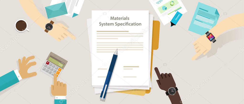 material system specifications project procurement user requirement document