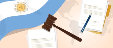 Arjantin hukuk Anayasa hukuk yargı adalet mevzuat deneme kavramı bayrak tokmak kağıt ve kalem kullanma