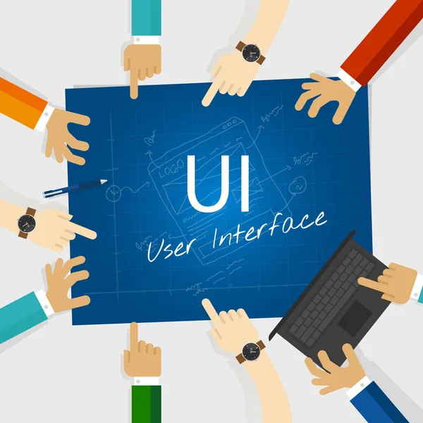 Ui ユーザー インターフェイス web デザイン コンセプト — ストックベクタ