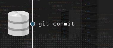 Git commit programming coding server and database vector clipart svg vector 