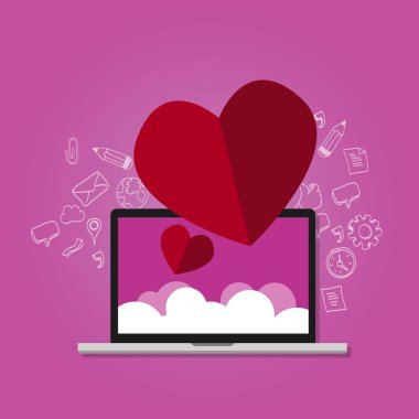 bulut ekran dating online romantik kutlama şekli laptop seviyorum Internet