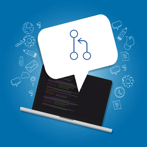 SVN sub versión control de programación y git — Archivo Imágenes Vectoriales