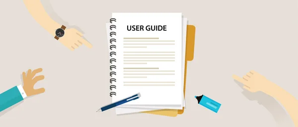 Guide de l'utilisateur document sur le manuel du livre de table — Image vectorielle