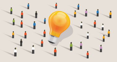 crowdfunding kalabalık-kaynak insanlar birlikte birlikte duran büyük IDE ampul topluluk
