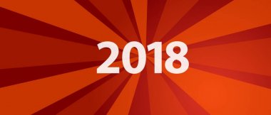 2018 yeni yıl çözünürlük ve hedef kırmızı devrim Parlatıcı renk retro tarzı