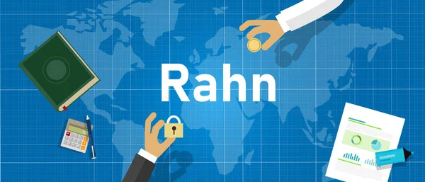 Rahn è un contratto che fa qualcosa come garanzia per il completamento del pagamento di un debito. Collaterale nella finanza islamica — Vettoriale Stock