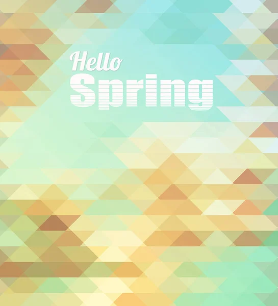 Hello spring mosaic — Stock Vector