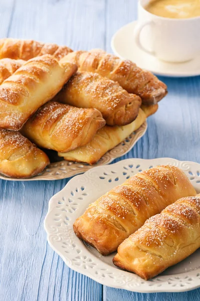 Petits pains maison sucrés à la crème vanille . — Photo