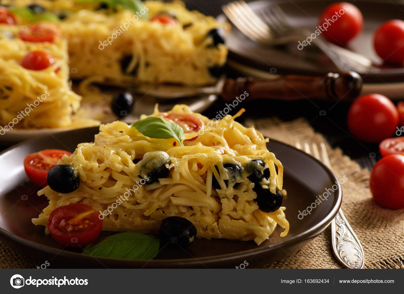 Запеканка с креветками и макаронами