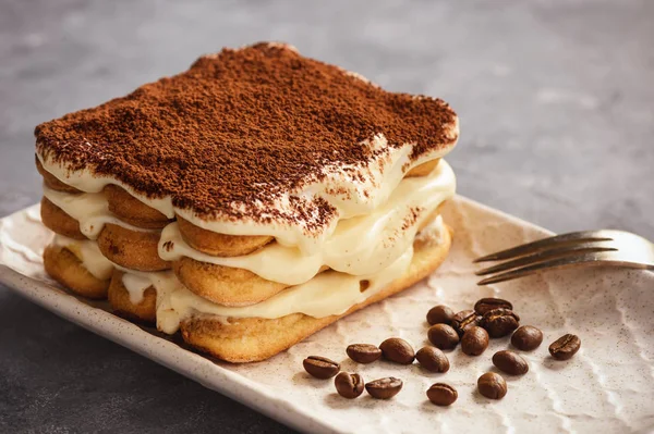 Torta Tiramisù Fatta Casa Dolce Italiano — Foto Stock