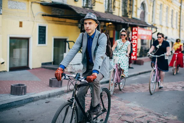 Retro Cruise 2018 Ukraina Kiev Ukraina Maj Människor Vintagekläder Delta — Stockfoto