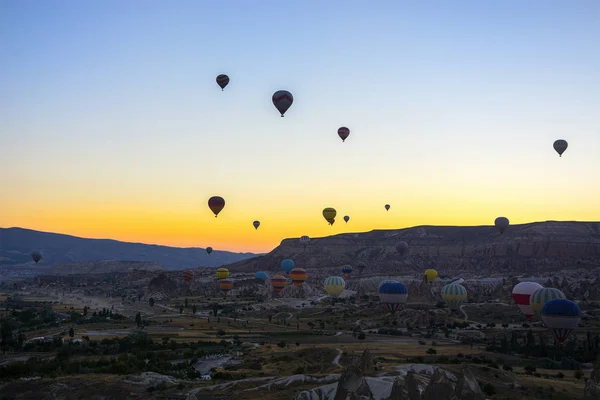 Cappadocia Visa Och Varm Luft Ballong — Stockfoto