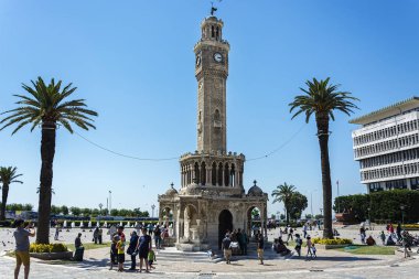 Izmir, Türkiye - Jully 08, 2017: İzmir'in Osmanlı mimari style.symbol içinde kule inşa edilmiştir
