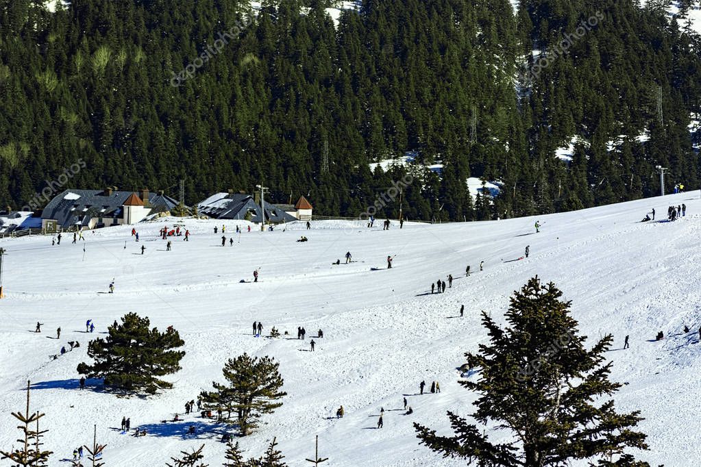 Uludag Mountain view. Uludag Mountain is ski resort of Turkey.