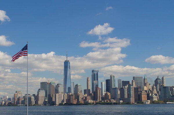 The skyline of New York from Staten island