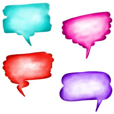 El suluboya Word kabarcıklar boyalı